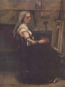 Jean Baptiste Camille  Corot L'atelier (mk11) oil painting artist